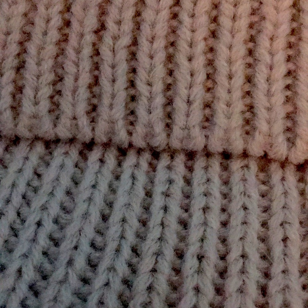 Beige knitted cropped turtle neck sweater. - Picture 2 of 4
